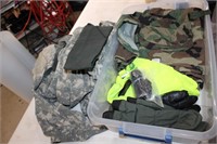 Army clothes, etc