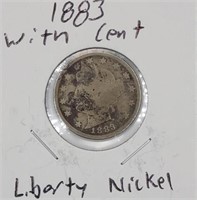 1883 with Cent Liberty Nickel