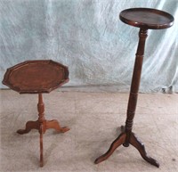 2 WOODEN PLANT STAND SIDE TABLES