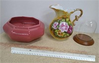 Ceramic Vase Pitcher & Display Cloche