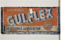 "Gulflex" Single-Sided Embossed Tin Sign