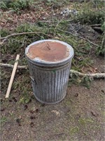 Metal Garbage Can  (Outside Greenhouse)