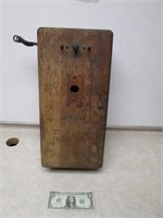 Antique Wood Wall Telephone - As Shown
