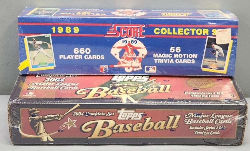 Sealed Baseball Card Sets 1989 Score & 2004 Topps