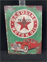 Texaco Motor Oil Metal Advertising Sign