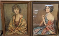 PAIR OF VINTAGE FRAMED LITHOGRAPHIC PRINTS