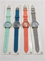 4 SILICONE WATCHES - NEW