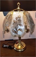 810 - BRASS TABLE SHELF LAMP