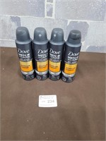 Dove men's body sprays