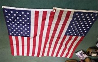 Nice pair of American flags approx 5 feet wide