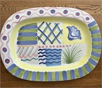 Large Painted Platter and Others