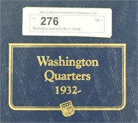 Washington quarter binder to include;