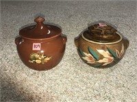 2 Ceramic Cookie Jars With Lids (7"H)