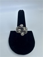 Sterling 4 Stone Ring Sz 10