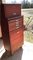 7 Drawer, 2 Door HD Tool Chest, On Rollers, 65in