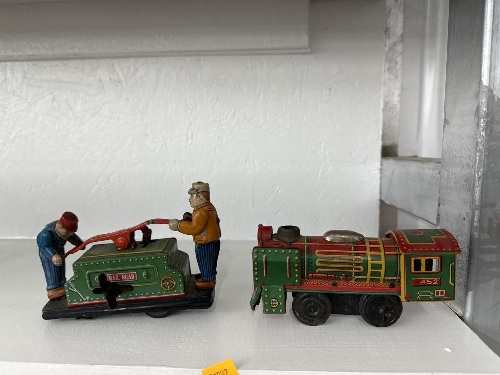 Vintage metal train cars