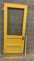 Vintage Door w/ Glass Pane. 79.5" x 32”