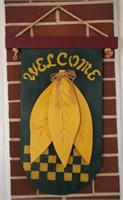 Wood Welcome Sign - 21.5" x 15.5"