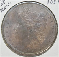 1887 MORGAN DOLLAR GEM END OF ROLL TONER