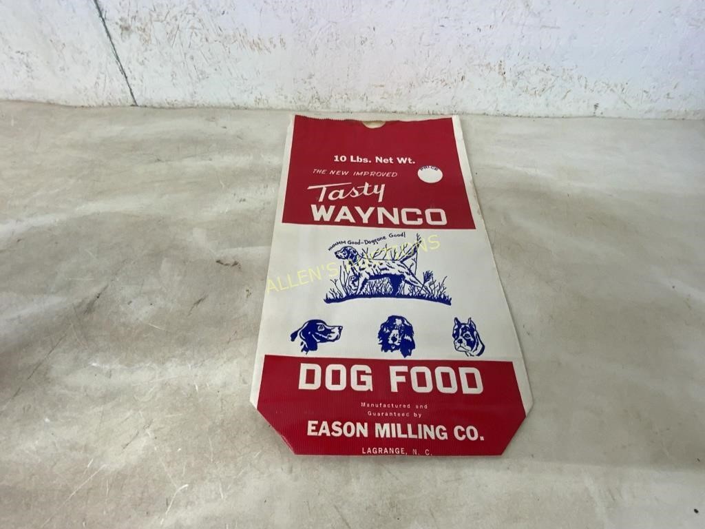 4   10 LB TASTY WAYNCO DOG FOOD BAGS