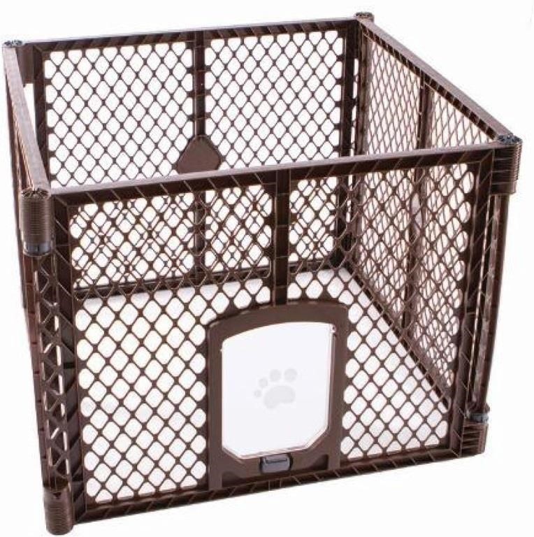 MyPet 4-Panel Playpen  26 Tall  Brown