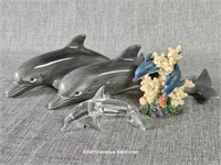 Dolphin Lot Vintage Holland Mold, Blown Glass etc