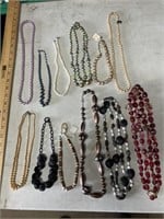 12 vintage necklaces