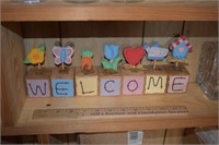 Welcome Sign w/ Garden Items