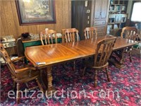 8' X 42" X 30" DINING TABLE W/ 6 CHAIRS