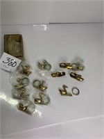 Set of 12 Brass Waterfowl napkin rings
