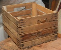 Tucquan Vineyard slate sided wood crate, 13" x