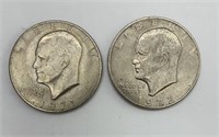 1971 & 1972 Eisenhower Liberty One Dollar Coins