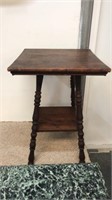 Antique oak lamp table