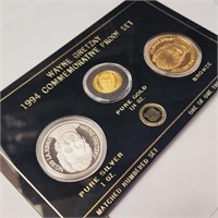 24K Gold 1/4 Oz , Pure Silver And Bronze Coins S