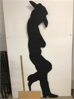Standing cowboy silhouette