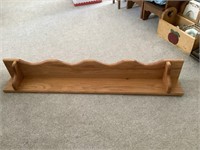 Large floating wooden shelf