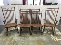 6 High quality oak chairs