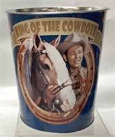 ROY ROGERS KING OF THE COWBOYS PAPER PAIL, 10’’ H