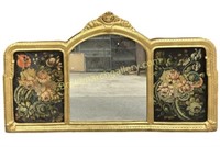 Hand Painted Gilt Overmantle Mirror