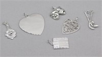 (6) NEW STERLING REMEMBRANDT CHARMS. TOGETHER