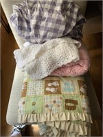 3 BABY BLANKETS & 1 CRIB SHEET