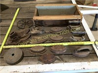 14 pcs, cast iron sad irons, cobblers shoe