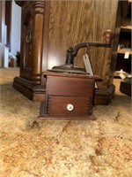 Vintage hand crank coffee grinder