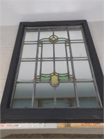 Leaded stained glass.