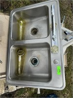 22"x33" Stainless Sink, 2-Vat