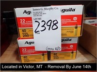 LOT, (1,000 +/-) ROUNDS OF AGUILA 22 SUPER EXTRA