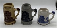 3 Western Stoneware Sleepy Eye steins