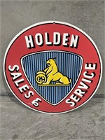 HOLDEN SALES & SERVICE Enamel Sign - Diameter