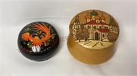 Russian Lacquer & Wooden Trinket Boxes