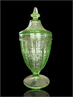 Uranium Glass 1910s Candy Parlor Dish